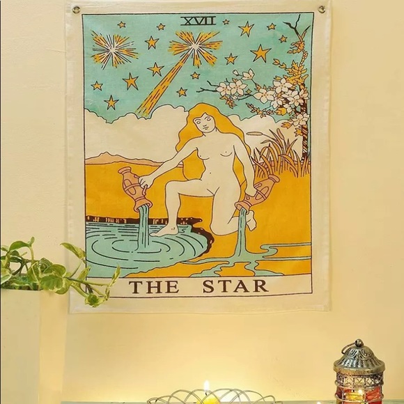 Sun Moon Star Tarot 3 Piece Hanging Wall Hanging Decor Hippy Witch Tapestry Set - Picture 3 of 7